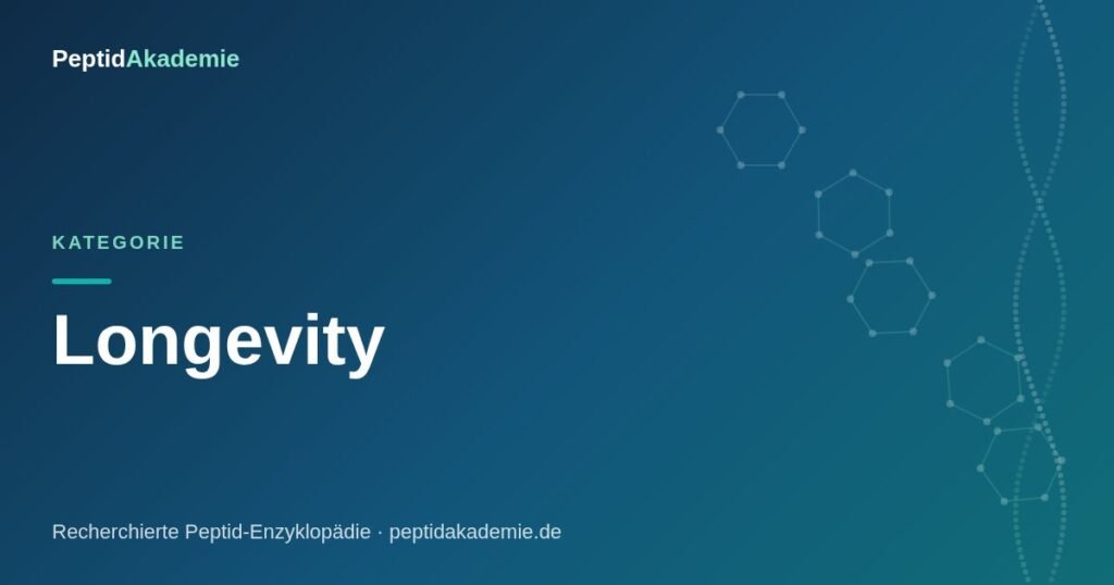 PeptidAkademie – Kategorie Longevity: recherchierte Peptide mit Studien-Quellen