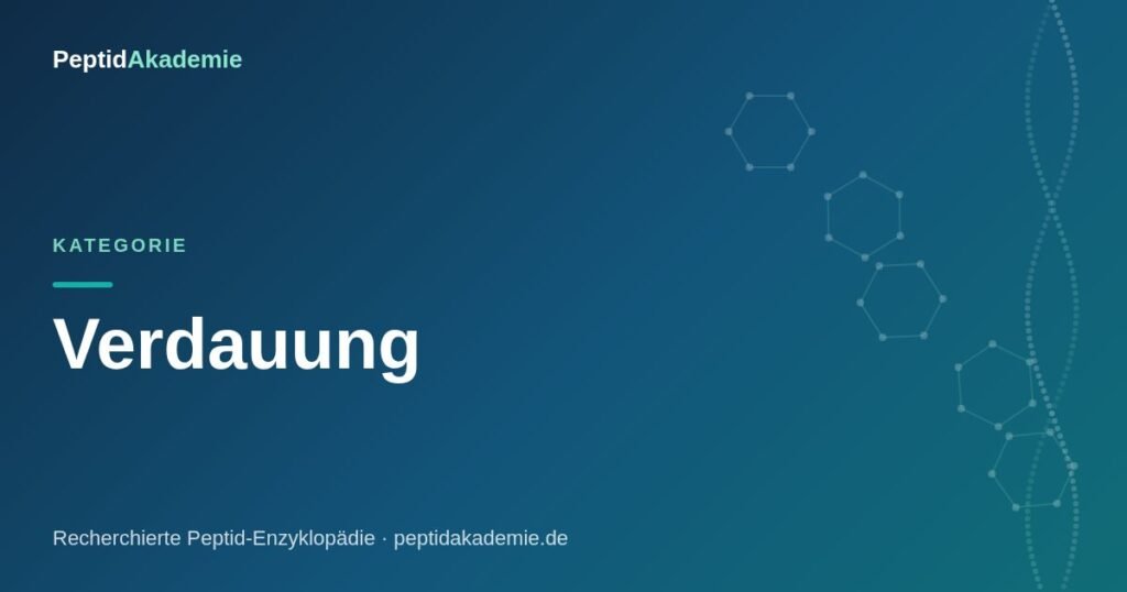 PeptidAkademie – Kategorie Verdauung: recherchierte Peptide mit Studien-Quellen